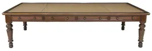 Antique Desk, Partners, Table, Library, English Mahogany, Leather Top, Monumental (1800s)!