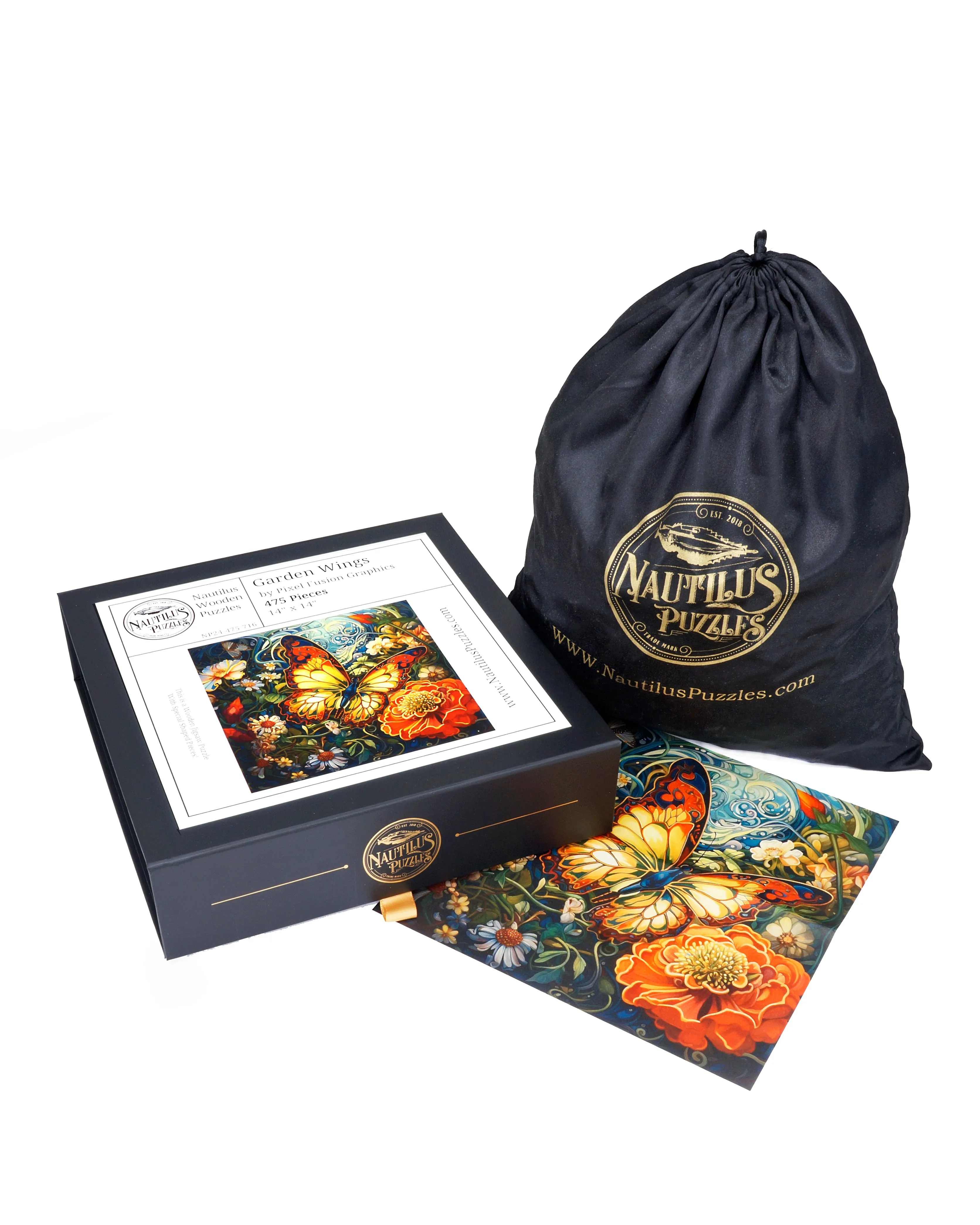 Garden Wings (475 Piece Wooden Jigsaw Puzzle)