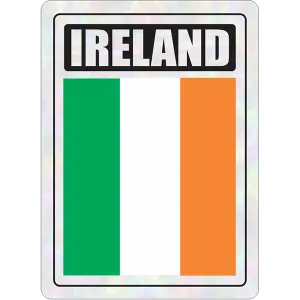Ireland Prismatic Hologram Car Decal Sticker
