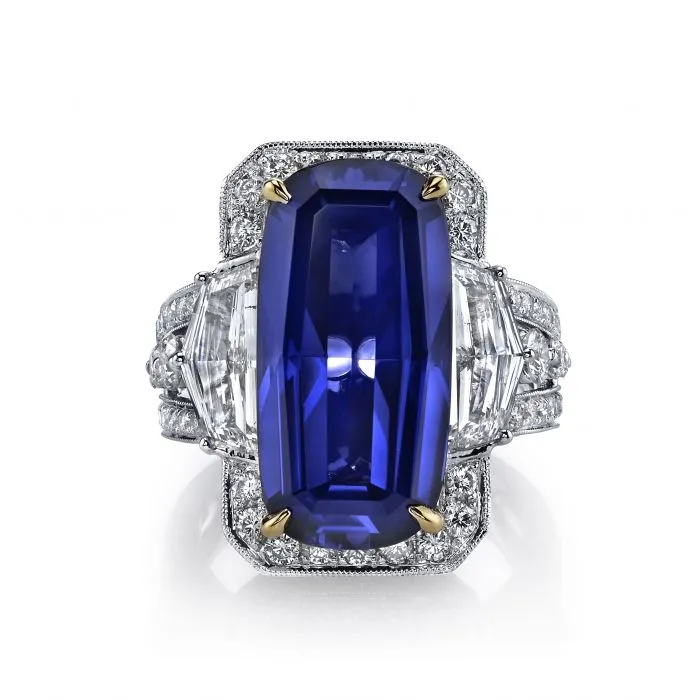 Magnificient Tanzanite Diamond Gold Ring