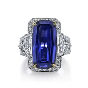 Magnificient Tanzanite Diamond Gold Ring