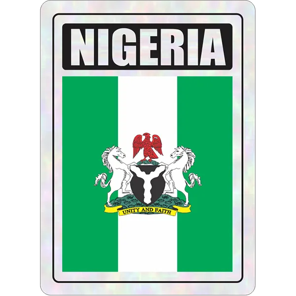 Nigeria Prismatic Hologram Car Decal Sticker