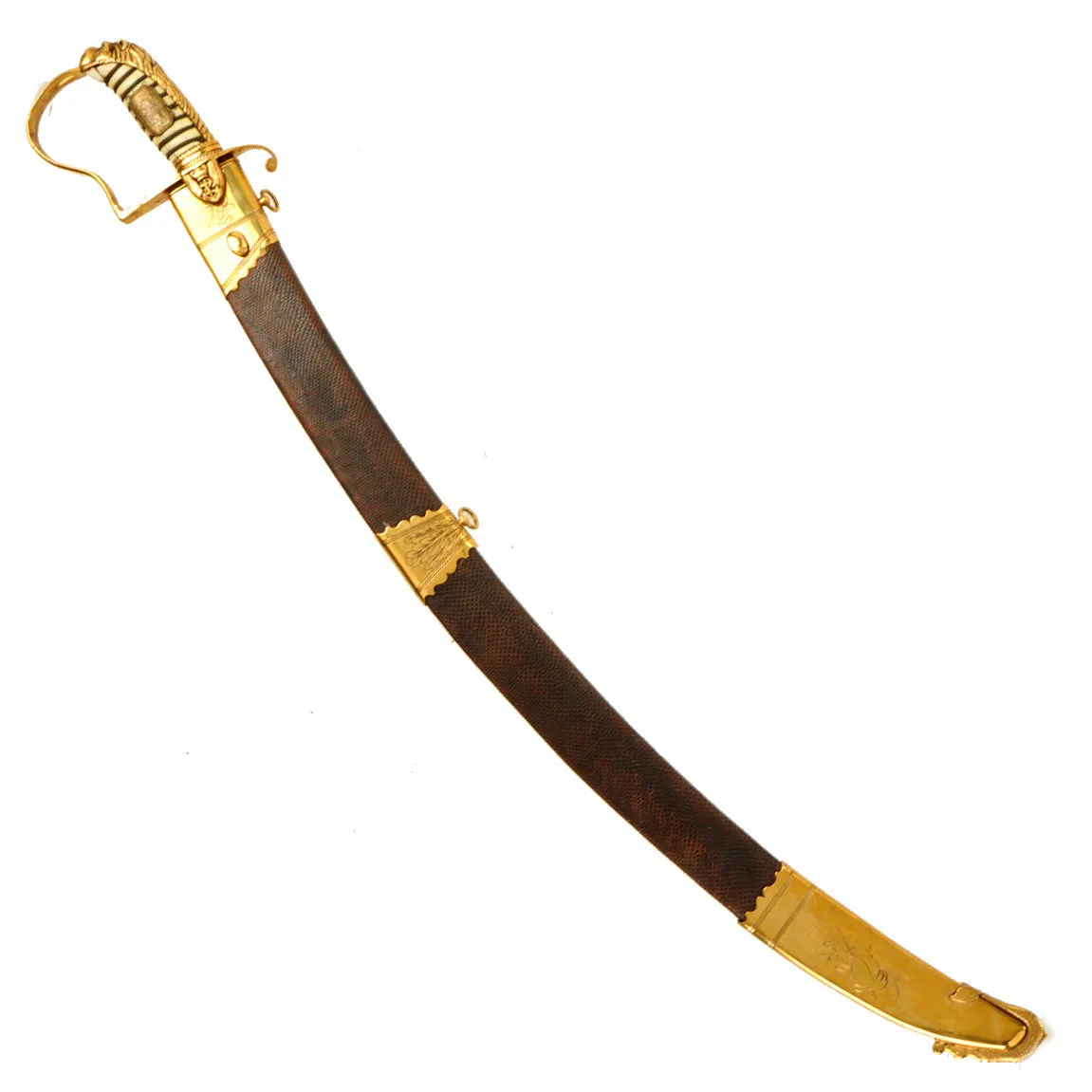 Original British East India Company Named Pattern 1796 Naval Officer Saber by Osborn & Gunby - Circa 1810