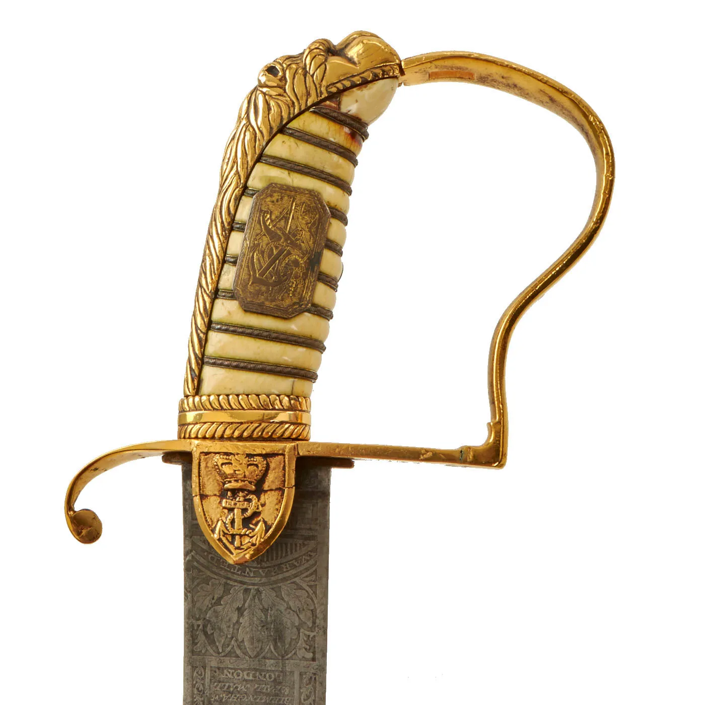 Original British East India Company Named Pattern 1796 Naval Officer Saber by Osborn & Gunby - Circa 1810