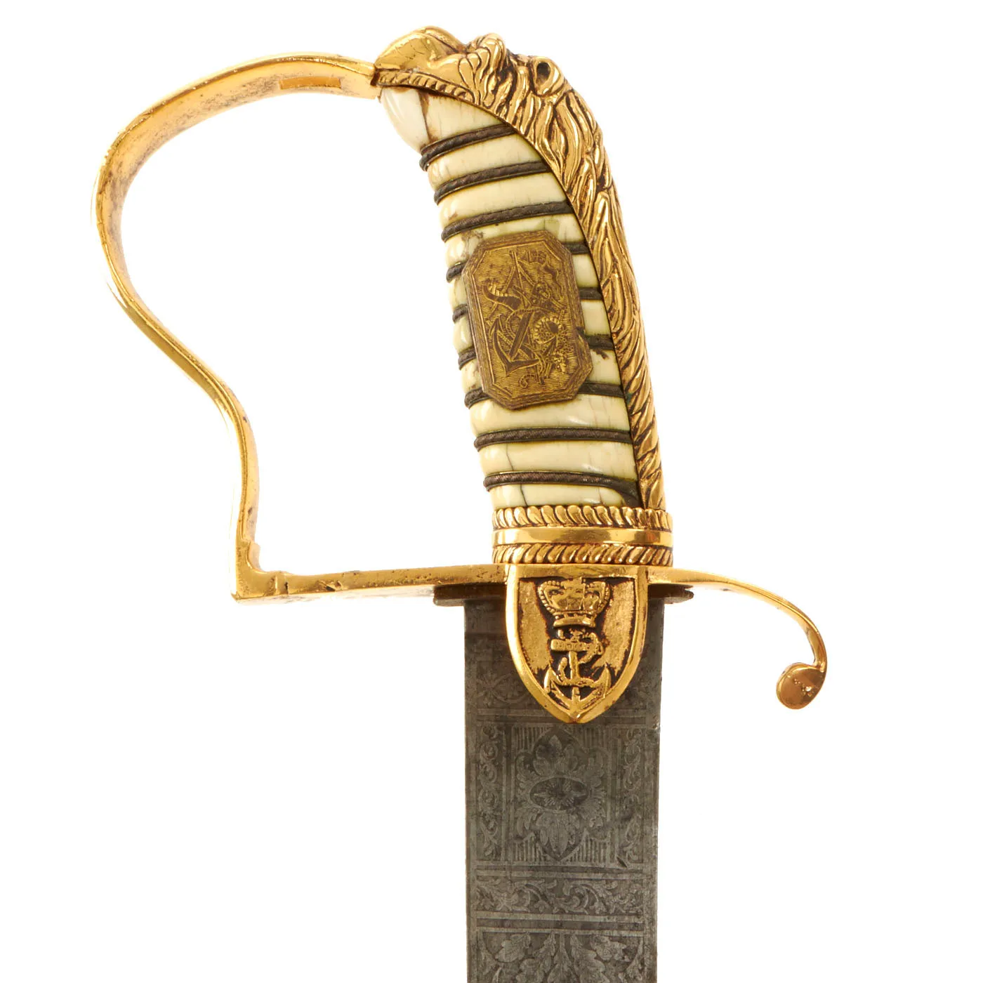 Original British East India Company Named Pattern 1796 Naval Officer Saber by Osborn & Gunby - Circa 1810