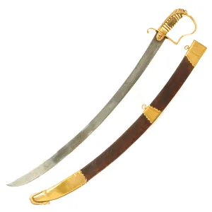 Original British East India Company Named Pattern 1796 Naval Officer Saber by Osborn & Gunby - Circa 1810