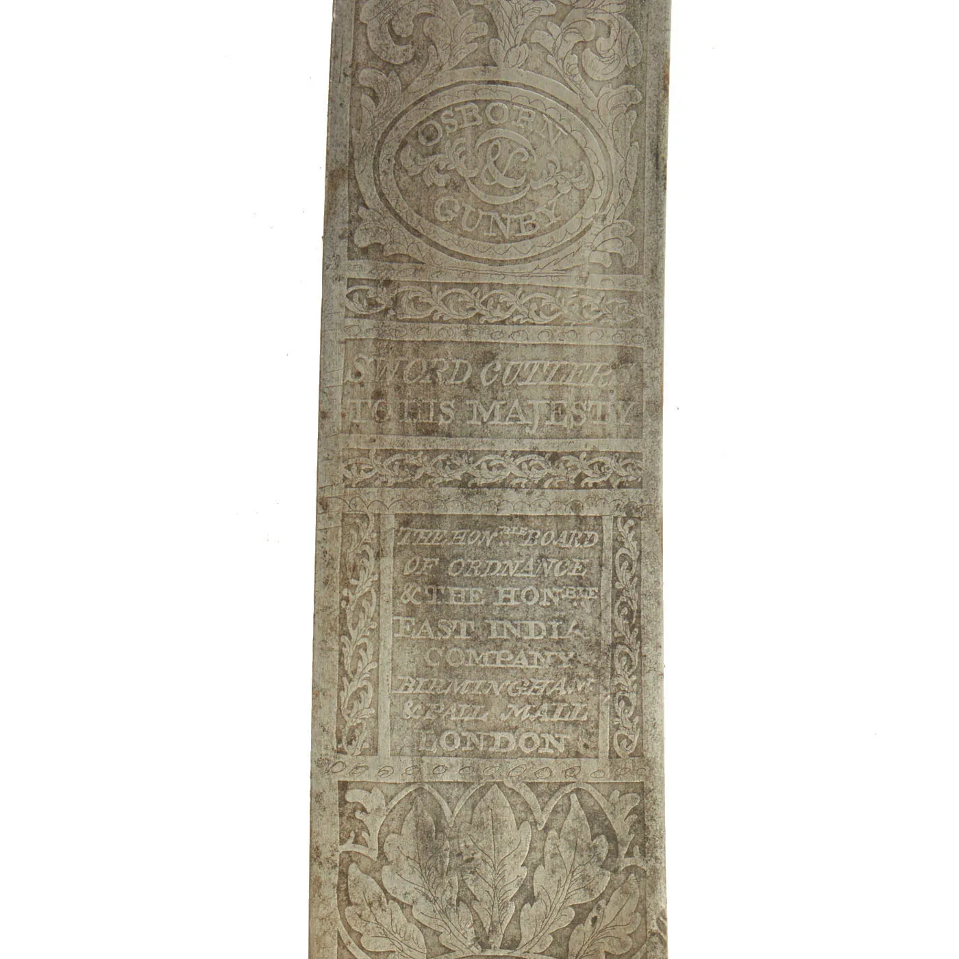 Original British East India Company Named Pattern 1796 Naval Officer Saber by Osborn & Gunby - Circa 1810