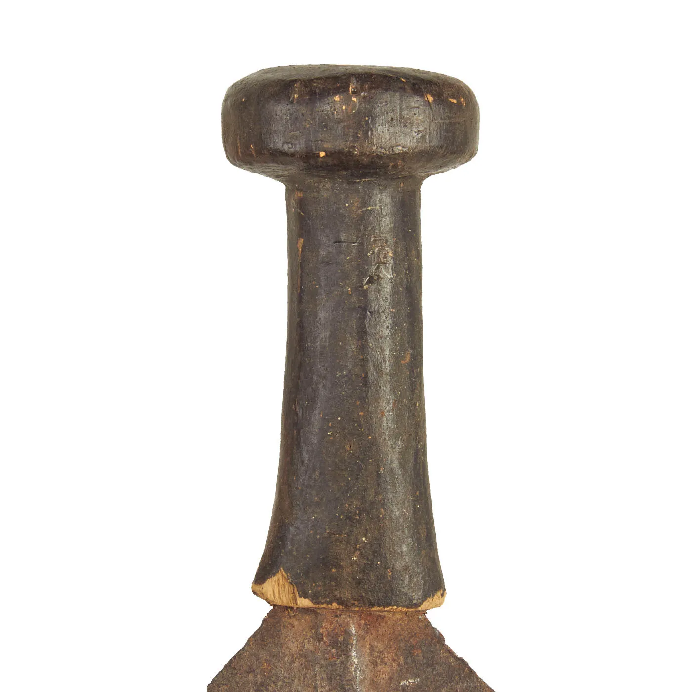 Original Central African 19th Century Mangbetu Tribe Trumbash Throwing Knife and Sape Dagger / Short Sword Lot - 2 items