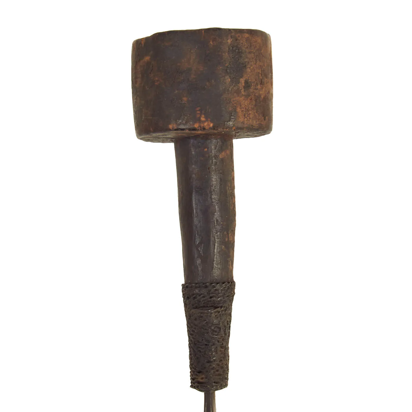 Original Central African 19th Century Mangbetu Tribe Trumbash Throwing Knife and Sape Dagger / Short Sword Lot - 2 items