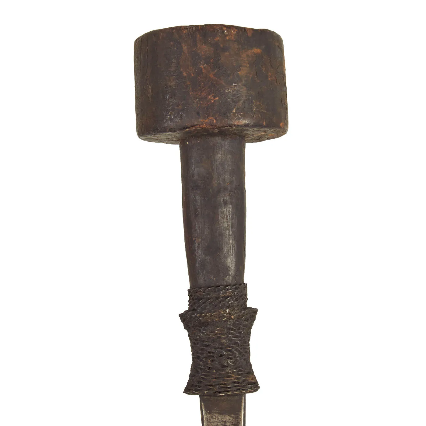 Original Central African 19th Century Mangbetu Tribe Trumbash Throwing Knife and Sape Dagger / Short Sword Lot - 2 items