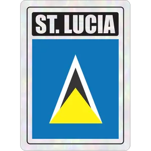St Lucia Prismatic Hologram Car Decal Sticker