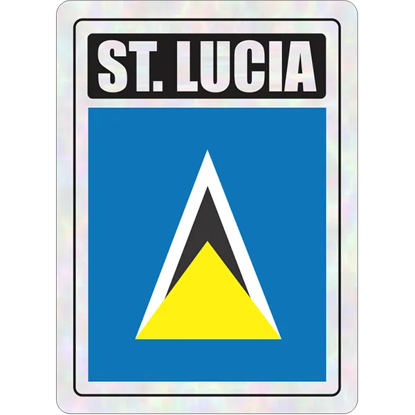 St Lucia Prismatic Hologram Car Decal Sticker