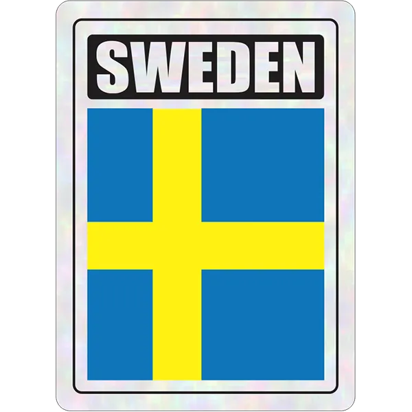 Sweden Prismatic Hologram Car Decal Sticker