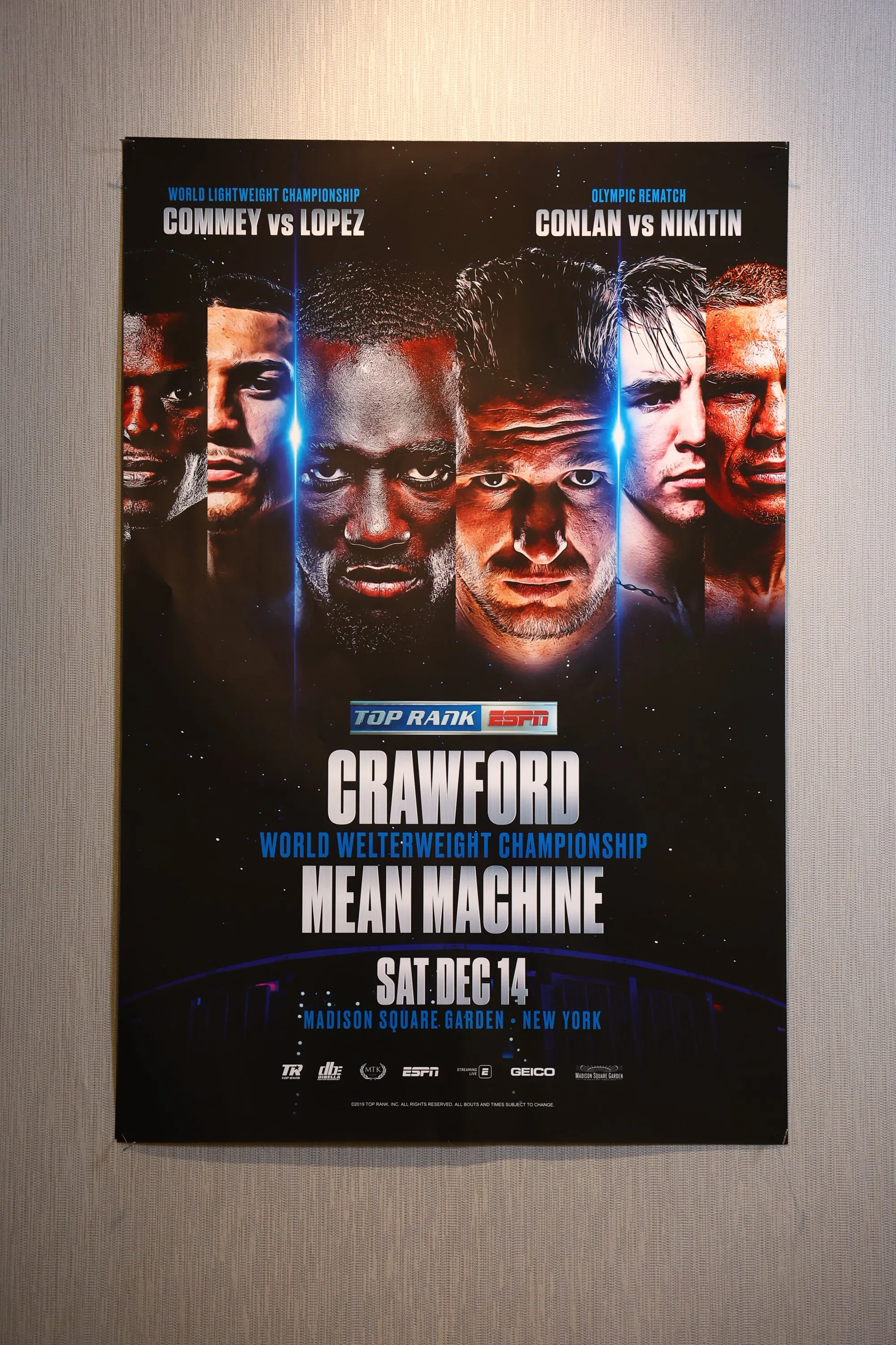 Terence Crawford vs. Mean Machine Official Event Poster (24x36)